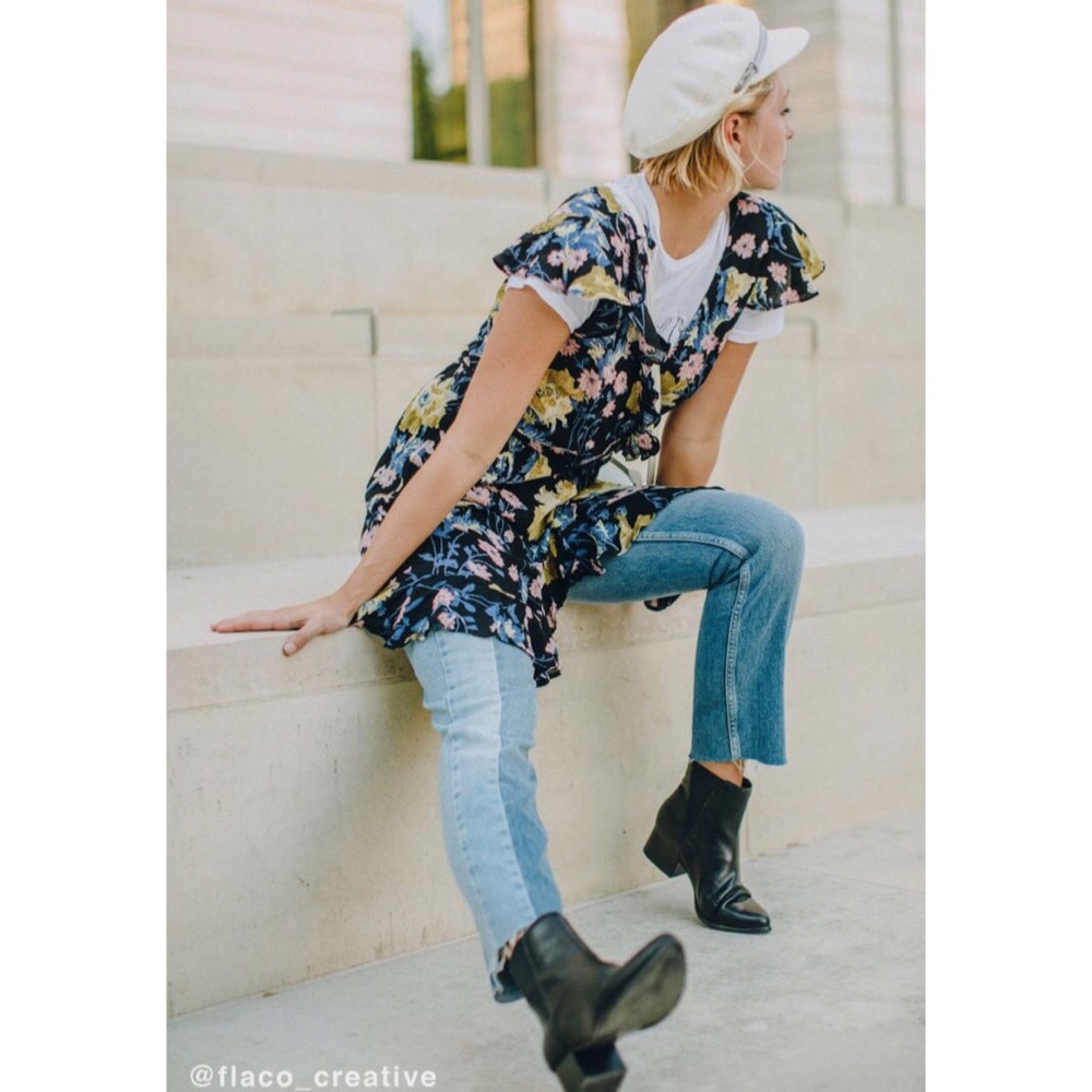 Final Sale! Urban Outfitters Floral Wrap Dress Top - Picture 4 of 5